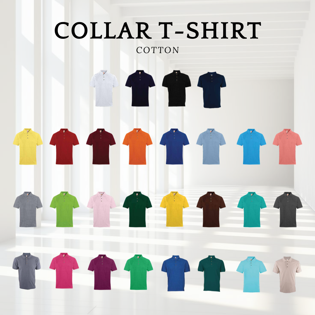 Cotton Short Sleeve Collar T-shirt